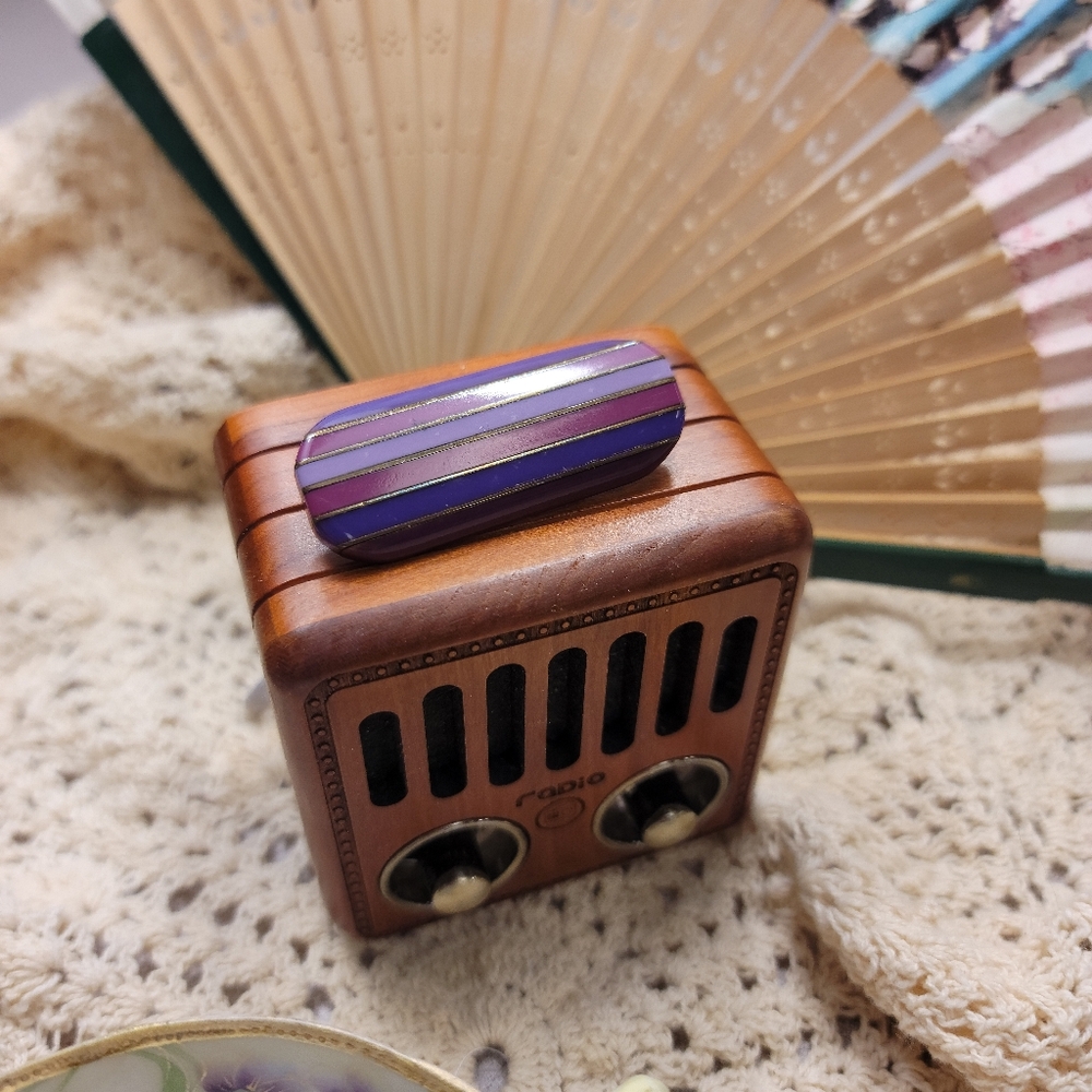 80s Purple Brooch
